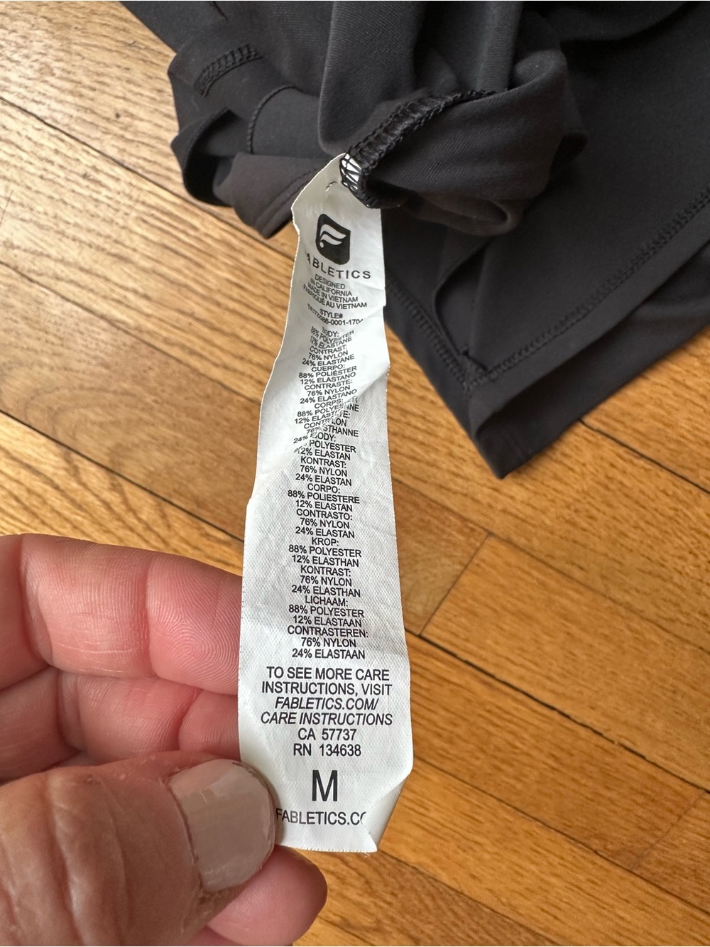 Fabletics Black Racerback Tank Top - Picture 4 of 5